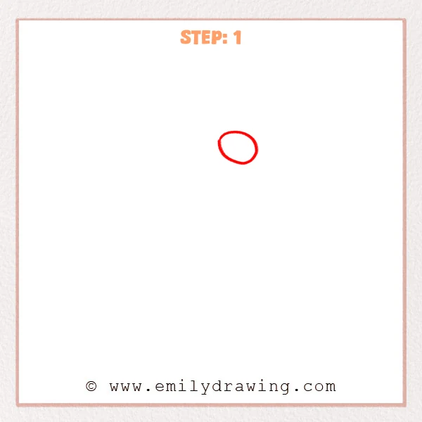 how to draw a beach ball - Step 1